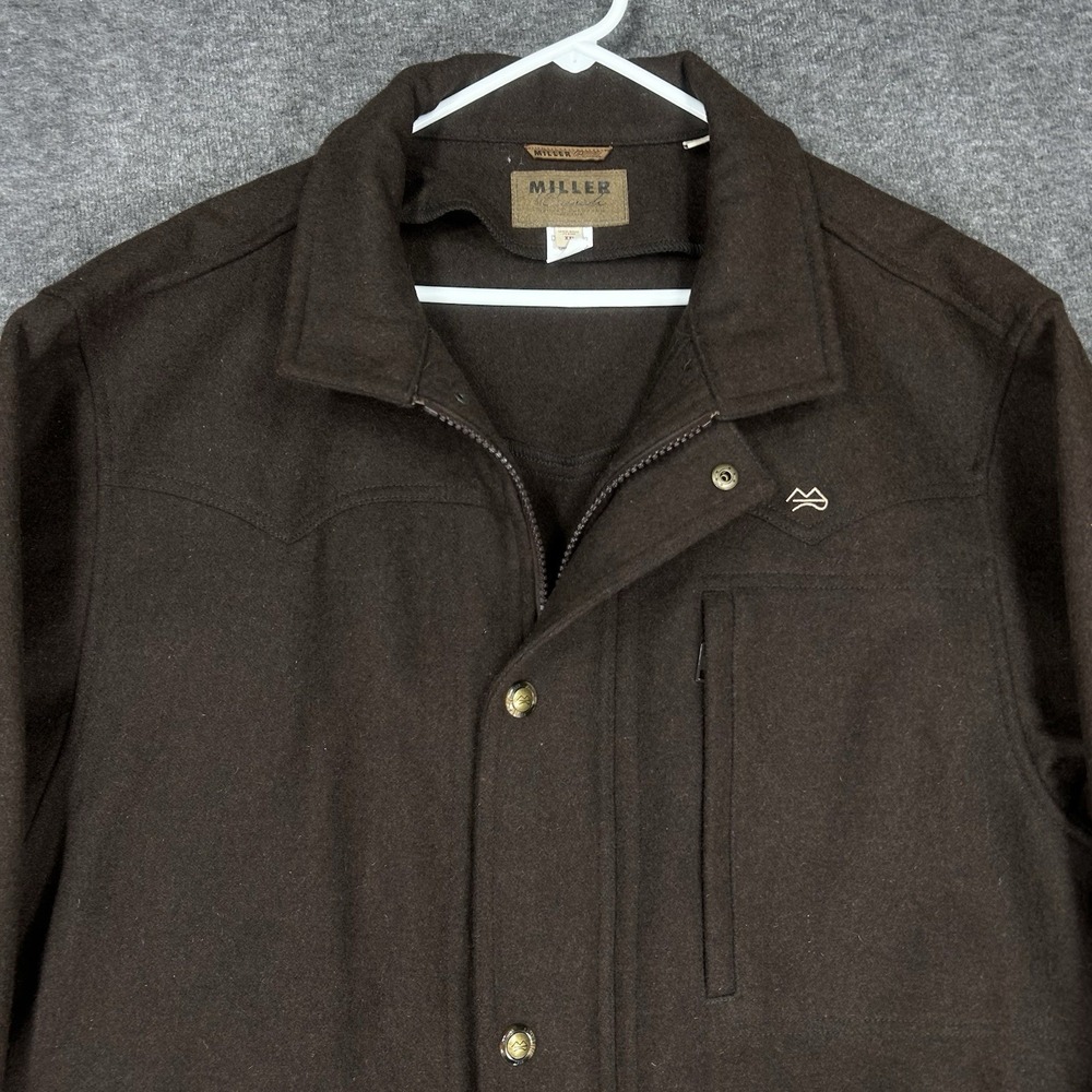 Miller Ranch By Cinch Melton Wool Chore Coat Mens 2XL Brown Zip Up DWJ2122402 - Picture 2 of 16